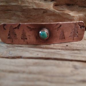 Copper and Turquoise Barrette